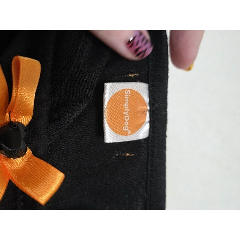 Simply Dog Halloween Jack O Lantern Orange\Black Dog Dress Size Med